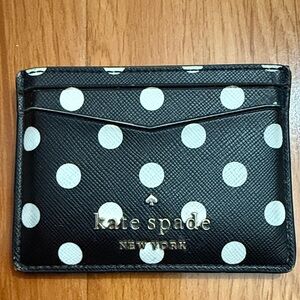 Kate Spade Black and White Polka Dot Card Case
